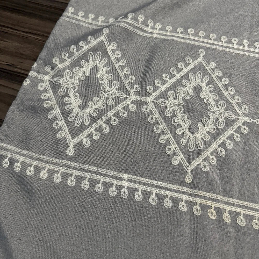 Better Home & Garden Gray Embroidered Medallion 72x72 Shower Curtain Boho
